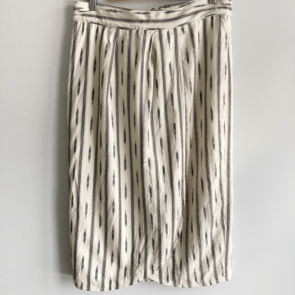 J.CREW / tulip faux wrap skirt in ivory ikat - Picture 4 of 7